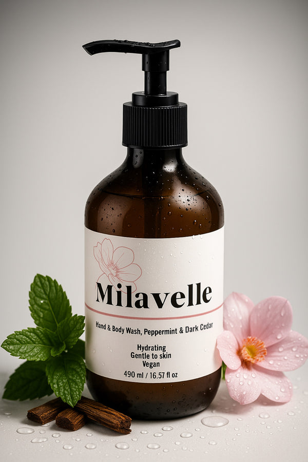 Hand & Body Wash, Peppermint & Dark Cedar