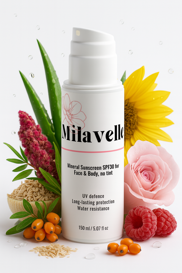 Mineral Sunscreen SPF30 for Face & Body, no tint